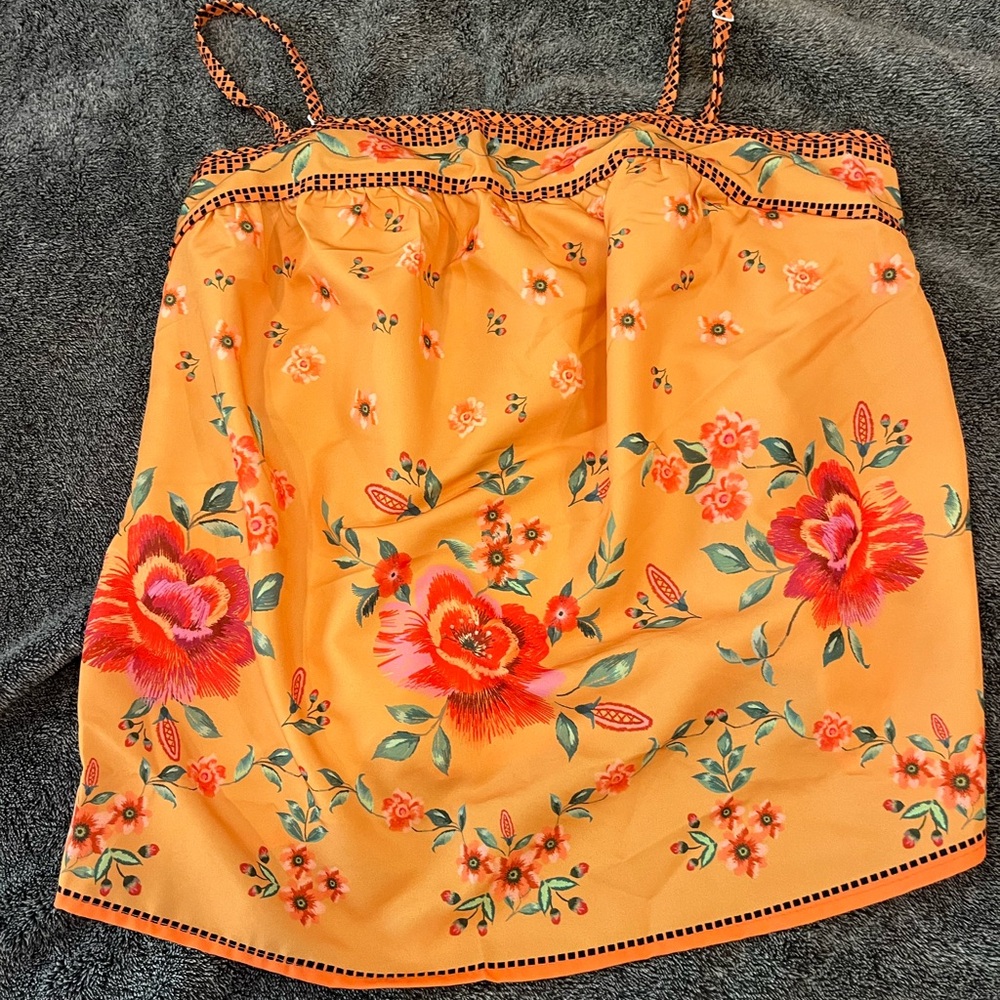 Floral Orange Camisole Top